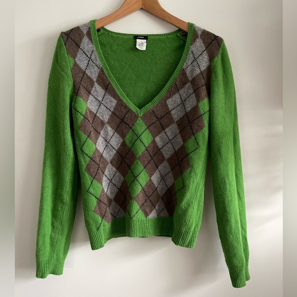 J. Crew argyle sweater